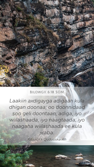 Bilowgii 6:18 SOM Bible Verse Image