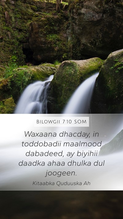 Bilowgii 7:10 SOM Mobile Phone Wallpaper - Waxaana dhacday, in toddobadii maalmood dabadeed, - Mobile Bible Verse Wallpaper
