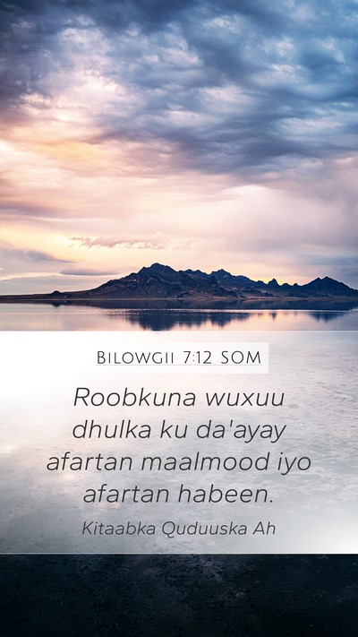 Bilowgii 7:12 SOM Bible Verse Image