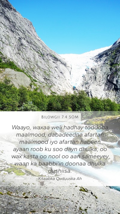 Bilowgii 7:4 SOM Bible Verse Image