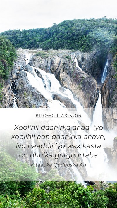 Bilowgii 7:8 SOM Bible Verse Image