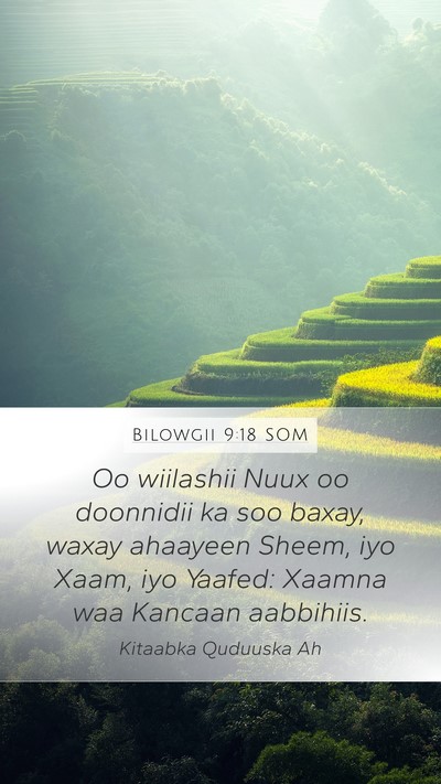 Bilowgii 9:18 SOM Bible Verse Image
