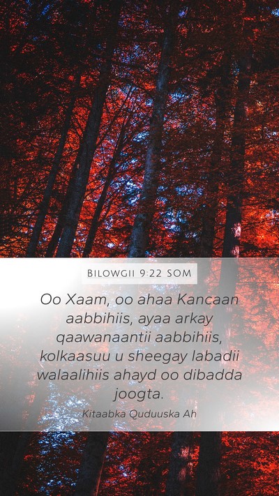 Bilowgii 9:22 SOM Bible Verse Image