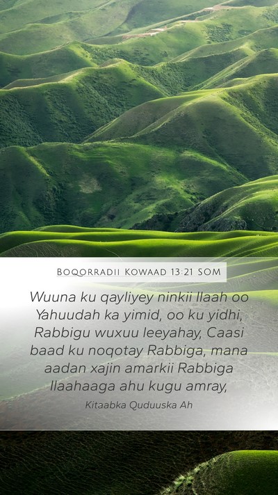 Boqorradii Kowaad 13:21 SOM Bible Verse Image