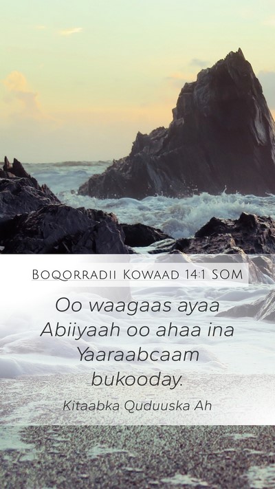 Boqorradii Kowaad 14:1 SOM Bible Verse Image
