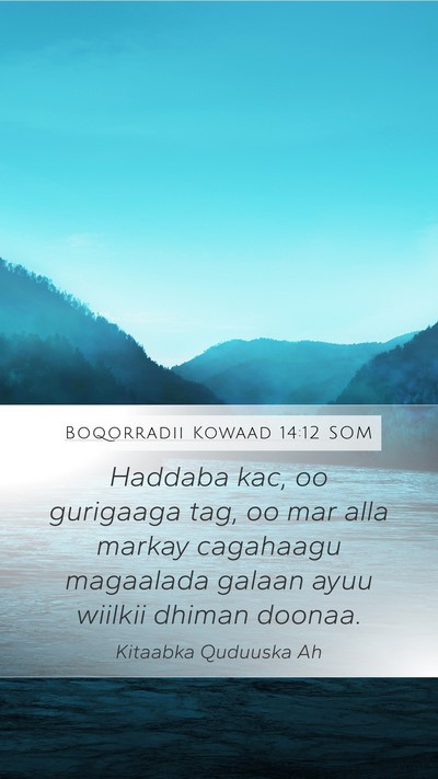 Boqorradii Kowaad 14:12 SOM Bible Verse Image