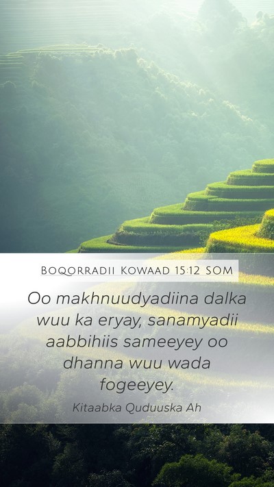 Boqorradii Kowaad 15:12 SOM Bible Verse Image