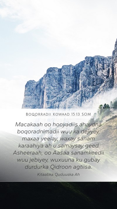 Boqorradii Kowaad 15:13 SOM Bible Verse Image