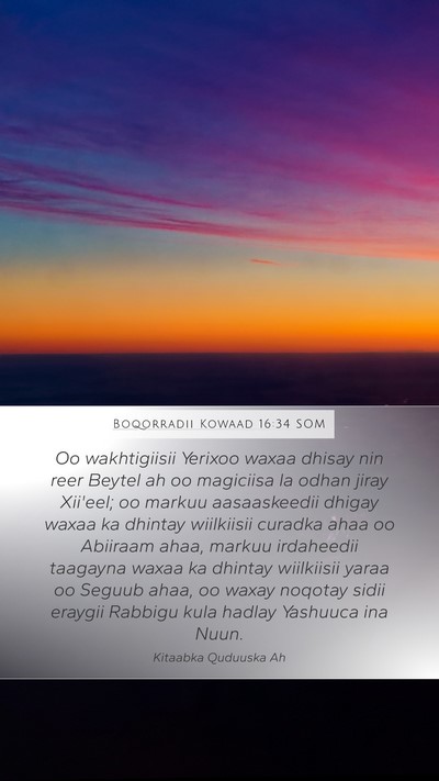 Boqorradii Kowaad 16:34 SOM Bible Verse Image