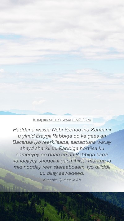Boqorradii Kowaad 16:7 SOM Bible Verse Image
