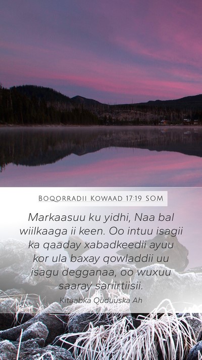 Boqorradii Kowaad 17:19 SOM Bible Verse Image