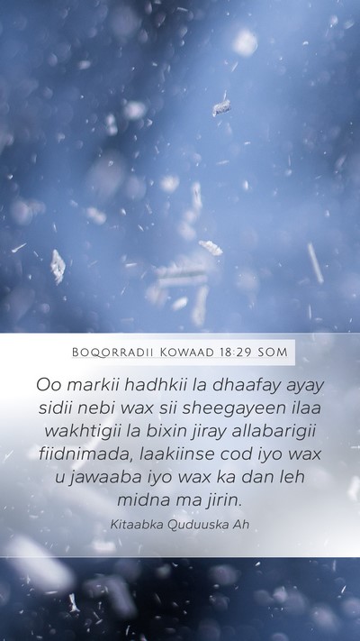 Boqorradii Kowaad 18:29 SOM Bible Verse Image