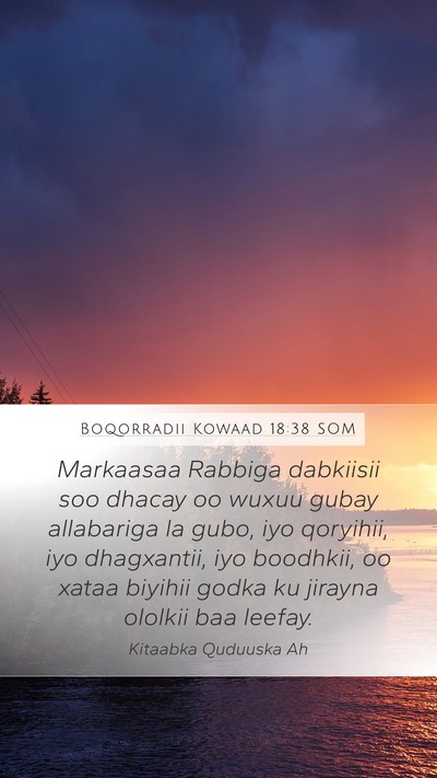 Boqorradii Kowaad 18:38 SOM Bible Verse Image