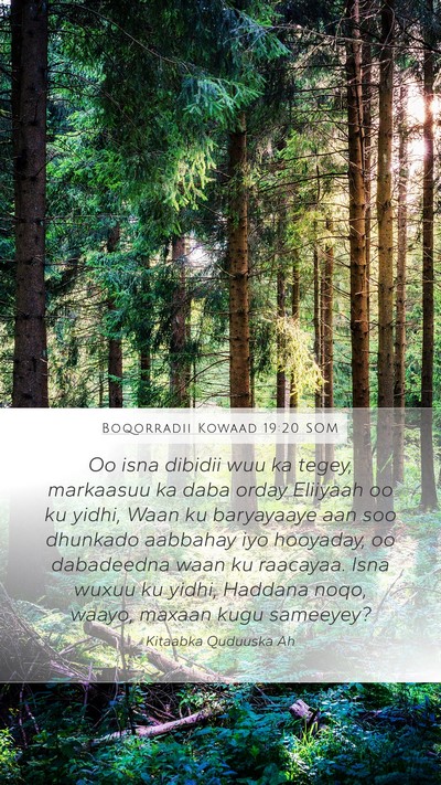 Boqorradii Kowaad 19:20 SOM Bible Verse Image