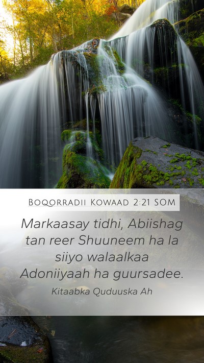 Boqorradii Kowaad 2:21 SOM Bible Verse Image