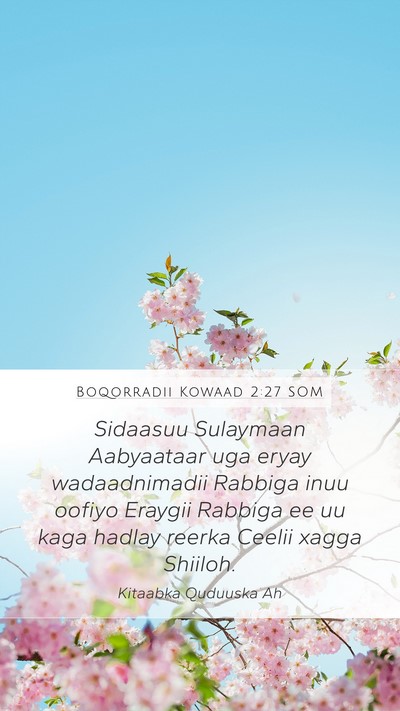 Boqorradii Kowaad 2:27 SOM Bible Verse Image