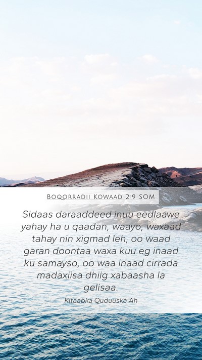 Boqorradii Kowaad 2:9 SOM Bible Verse Image