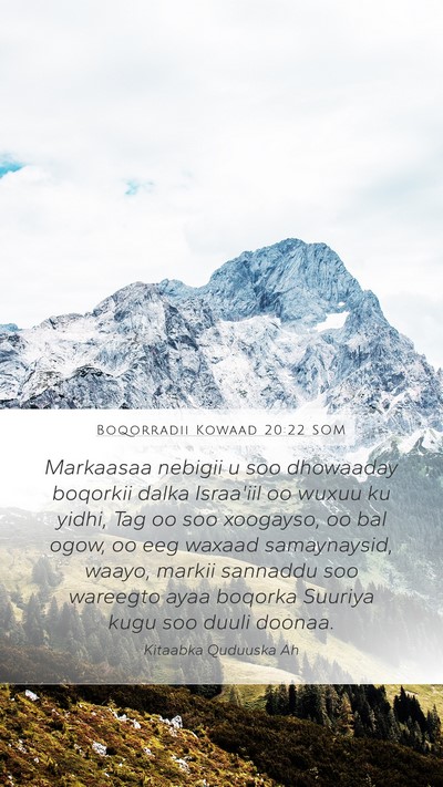 Boqorradii Kowaad 20:22 SOM Bible Verse Image
