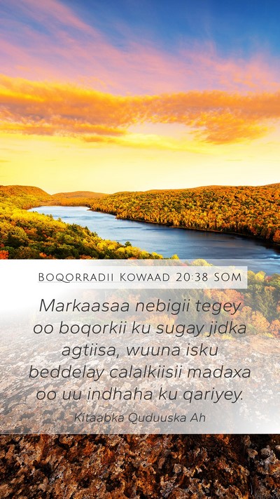 Boqorradii Kowaad 20:38 SOM Bible Verse Image