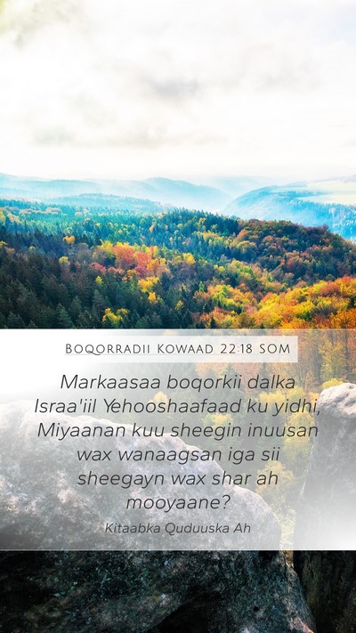 Boqorradii Kowaad 22:18 SOM Bible Verse Image