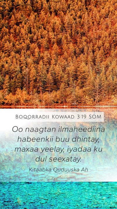 Boqorradii Kowaad 3:19 SOM Mobile Phone Wallpaper - Oo naagtan ilmaheediina habeenkii buu dhintay, - Mobile Bible Verse Wallpaper
