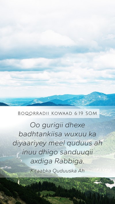 Boqorradii Kowaad 6:19 SOM Bible Verse Image