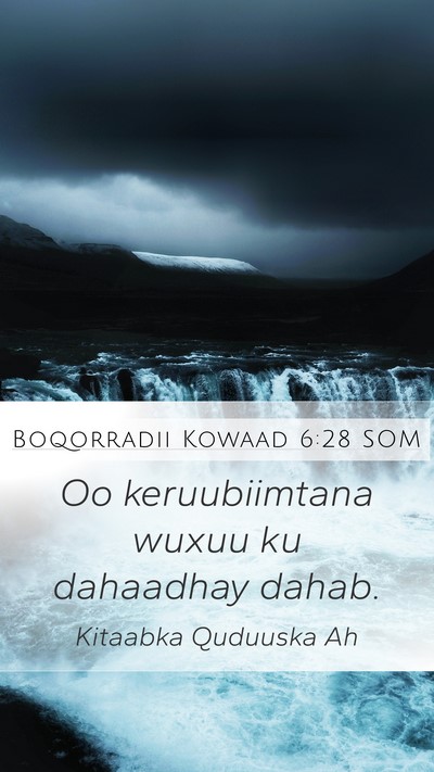 Boqorradii Kowaad 6:28 SOM Mobile Phone Wallpaper - Oo keruubiimtana wuxuu ku dahaadhay - Mobile Bible Verse Wallpaper