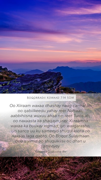 Boqorradii Kowaad 7:14 SOM Bible Verse Image