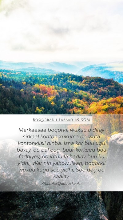 Boqorradii Labaad 1:9 SOM Bible Verse Image