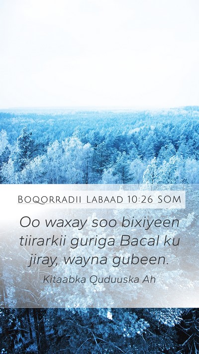 Boqorradii Labaad 10:26 SOM Bible Verse Image