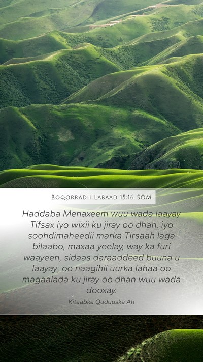 Boqorradii Labaad 15:16 SOM Bible Verse Image