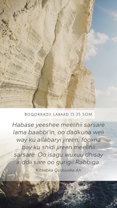 Boqorradii Labaad 15:35 SOM Bible Verse Image