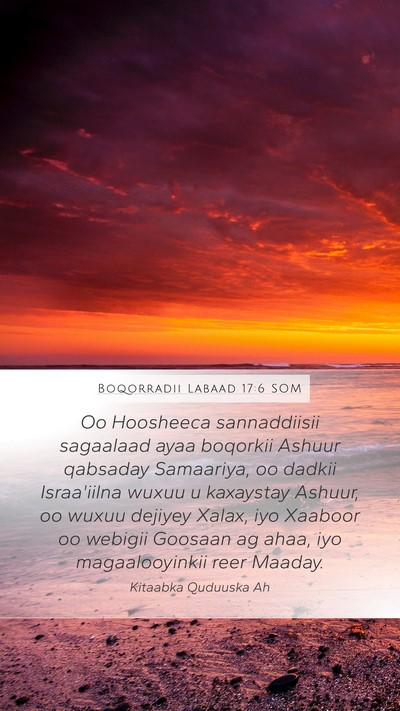 Boqorradii Labaad 17:6 SOM Bible Verse Image