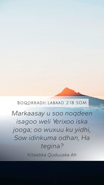 Boqorradii Labaad 2:18 SOM Bible Verse Image