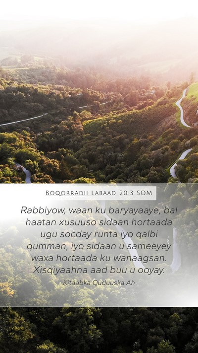 Boqorradii Labaad 20:3 SOM Bible Verse Image