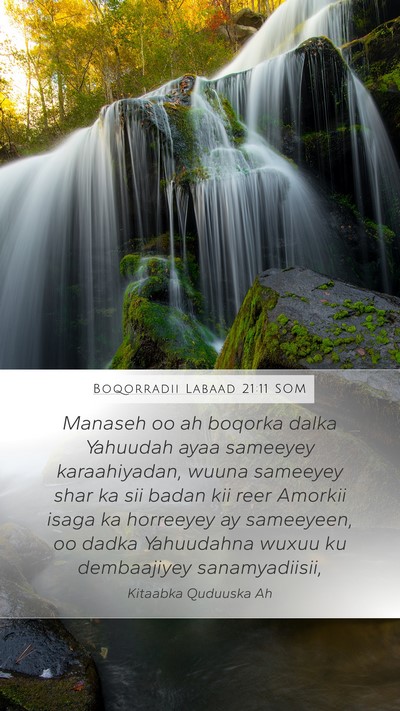 Boqorradii Labaad 21:11 SOM Bible Verse Image