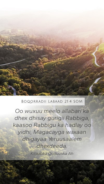 Boqorradii Labaad 21:4 SOM Bible Verse Image