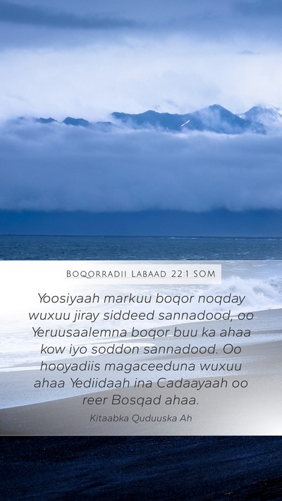 Boqorradii Labaad 22:1 SOM Bible Verse Image