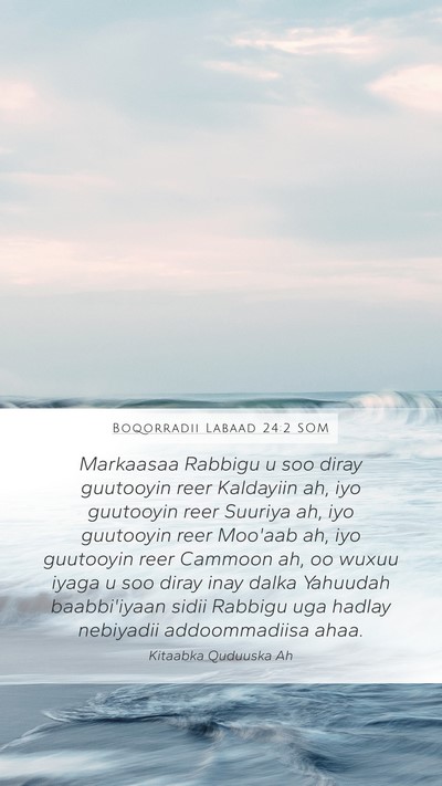 Boqorradii Labaad 24:2 SOM Bible Verse Image