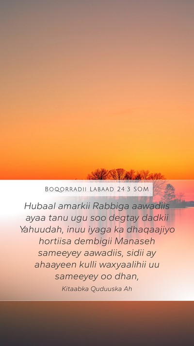 Boqorradii Labaad 24:3 SOM Bible Verse Image