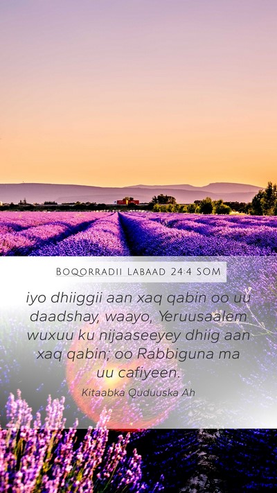 Boqorradii Labaad 24:4 SOM Bible Verse Image