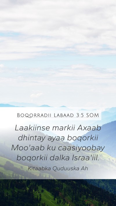 Boqorradii Labaad 3:5 SOM Mobile Phone Wallpaper - Laakiinse markii Axaab dhintay ayaa boqorkii - Mobile Bible Verse Wallpaper