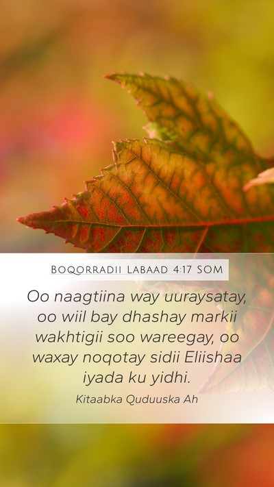 Boqorradii Labaad 4:17 SOM Mobile Phone Wallpaper - Oo naagtiina way uuraysatay, oo wiil bay dhashay - Mobile Bible Verse Wallpaper