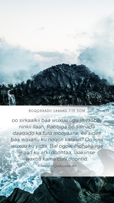 Boqorradii Labaad 7:19 SOM Bible Verse Image