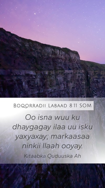Boqorradii Labaad 8:11 SOM Bible Verse Image