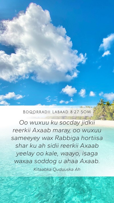 Boqorradii Labaad 8:27 SOM Bible Verse Image