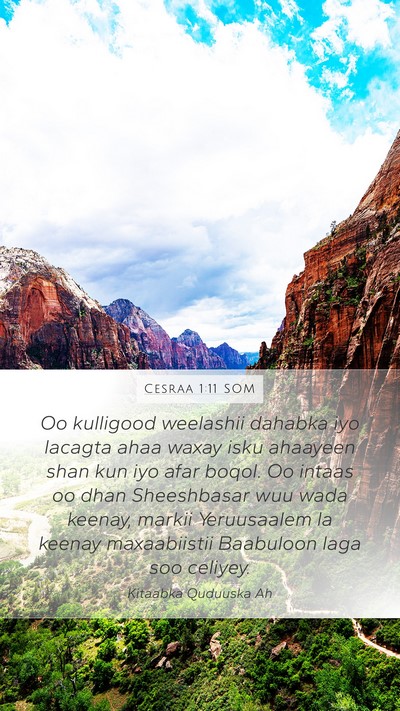 Cesraa 1:11 SOM Bible Verse Image