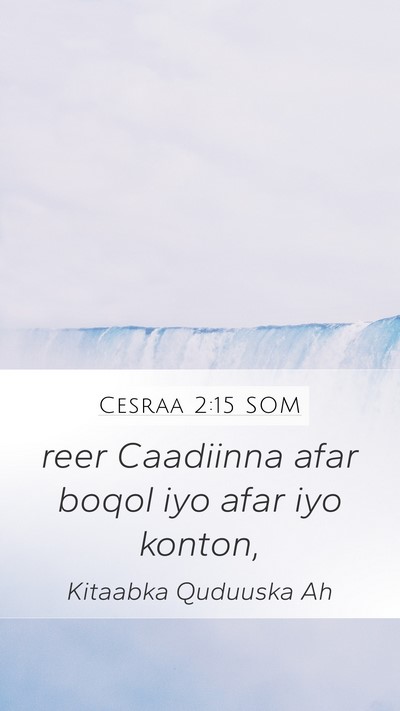 Cesraa 2:15 SOM Bible Verse Image