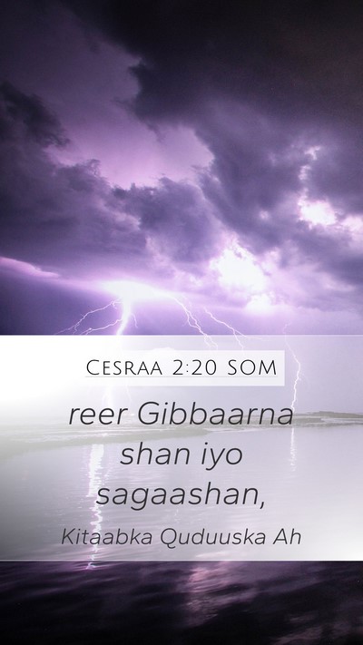 Cesraa 2:20 SOM Mobile Phone Wallpaper - reer Gibbaarna shan iyo - Mobile Bible Verse Wallpaper