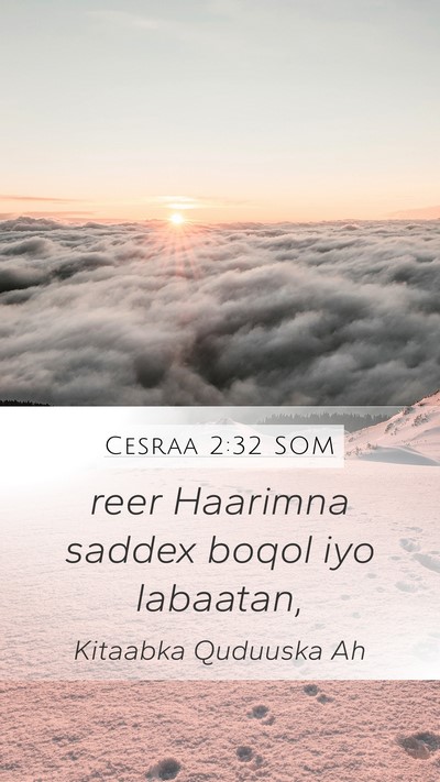 Cesraa 2:32 SOM Mobile Phone Wallpaper - reer Haarimna saddex boqol iyo - Mobile Bible Verse Wallpaper